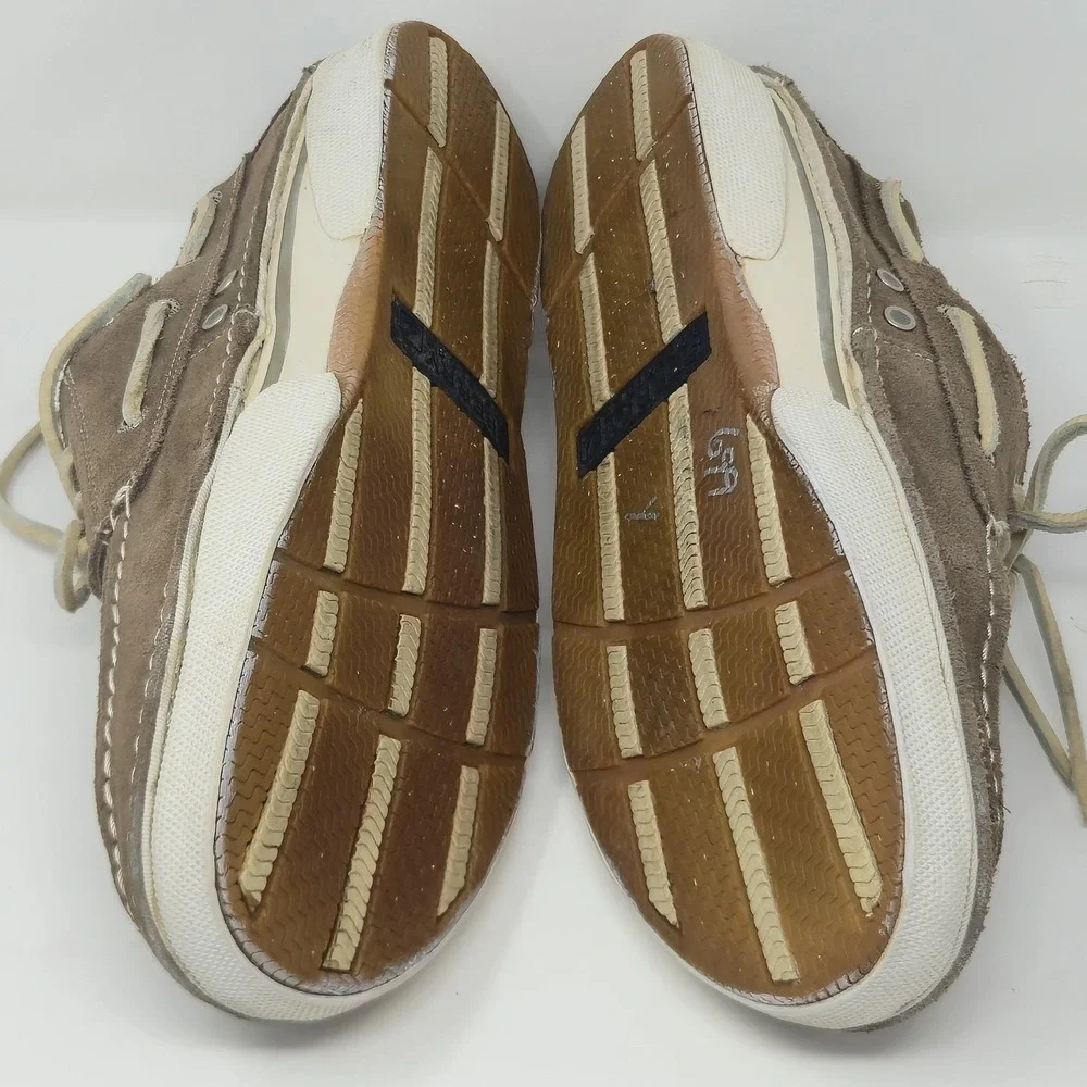 Men's Sperry Top-Sider Brown Suede Boat Shoes O784157 Sz 12M Replaced Insoles